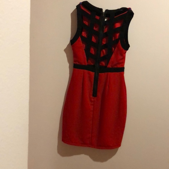 Red  and black dress. Size small - Picture 2 of 2